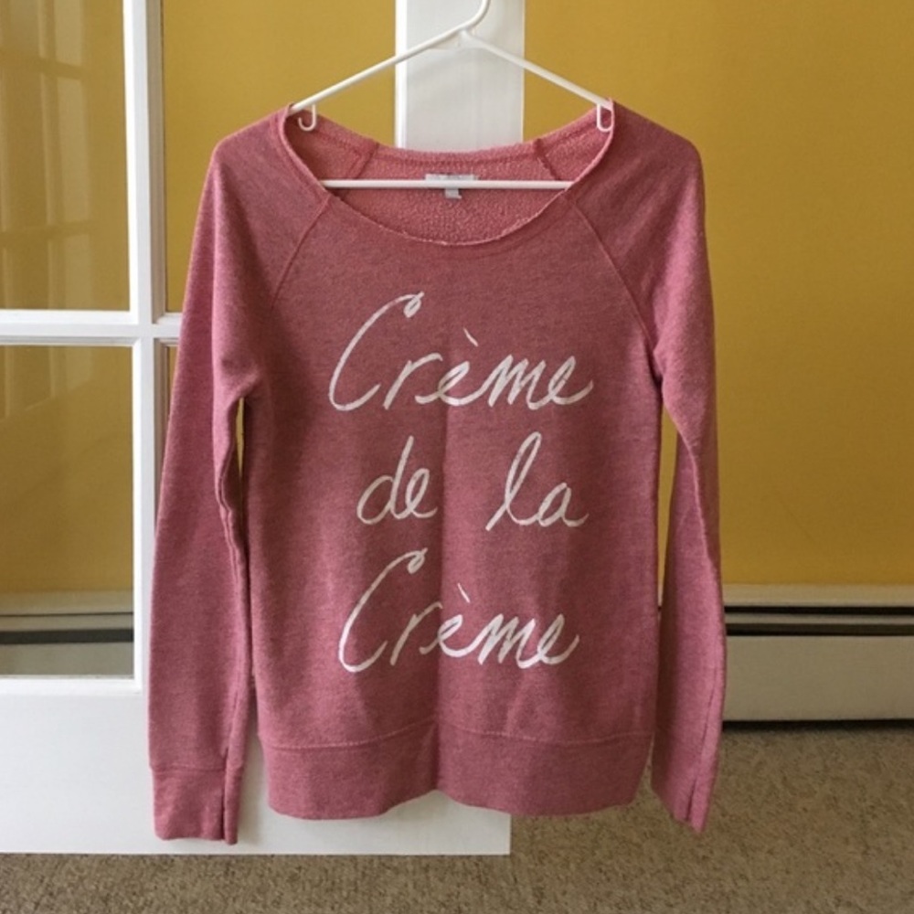 Delia’s muted pink crème de la crème sweatshirt